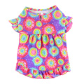 Multicolored knitted dress skirt for pet apparel clothes